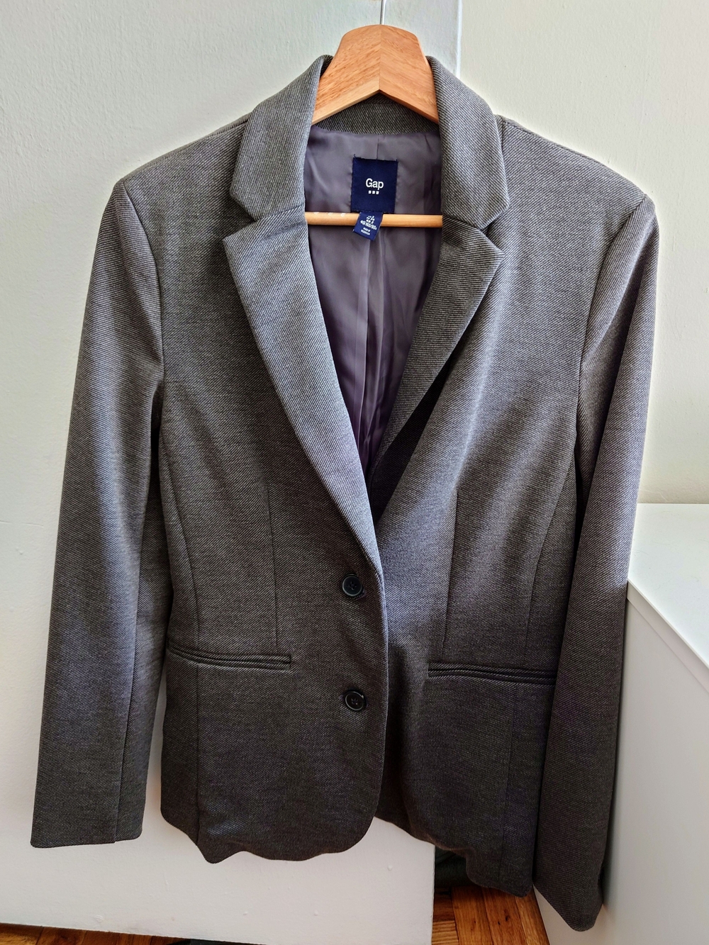GAP Women's Charcoal Gray Two-Button Blazer